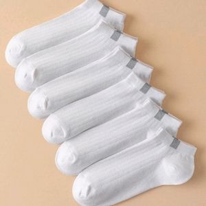 MEN'S WHITE ANKLE SOCKZ - 6 PACK